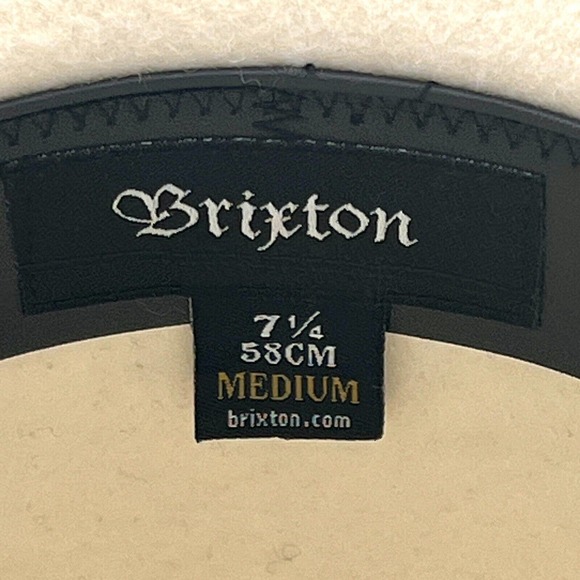 BRIXTON SUPPLY Company 100% Wool Felted Wide Brim White Cream Hat Med 7 1/4 58cm main image 12